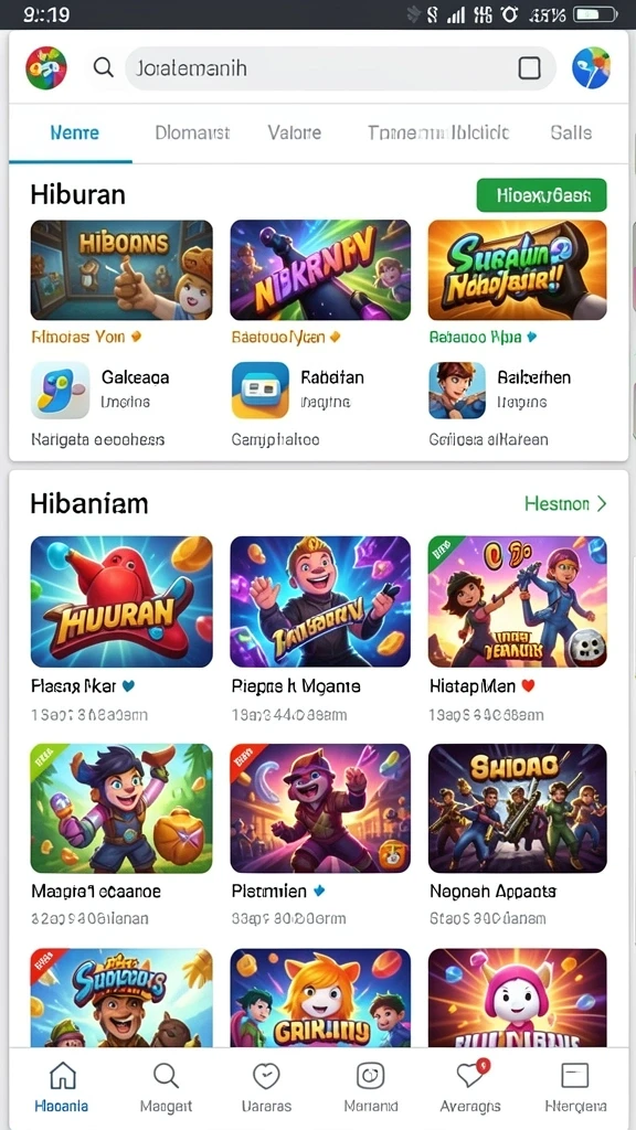 Beragam pilihan permainan yang bisa dimainkan kapan saja.