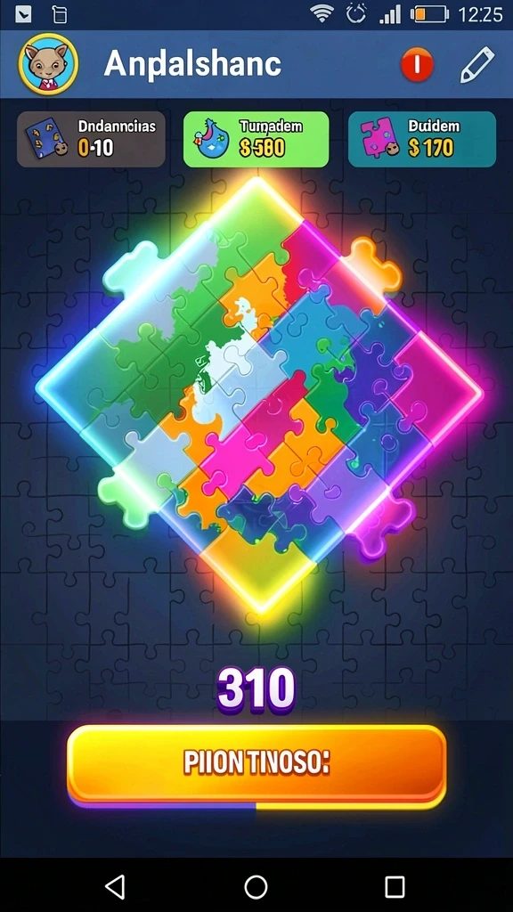 Tampilan awal aplikasi CRAZYDOMINO yang menarik.