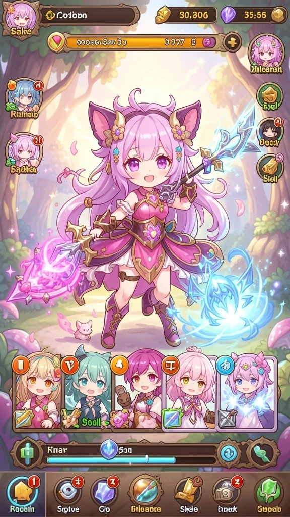 Tampilan awal game dengan efek visual menarik.