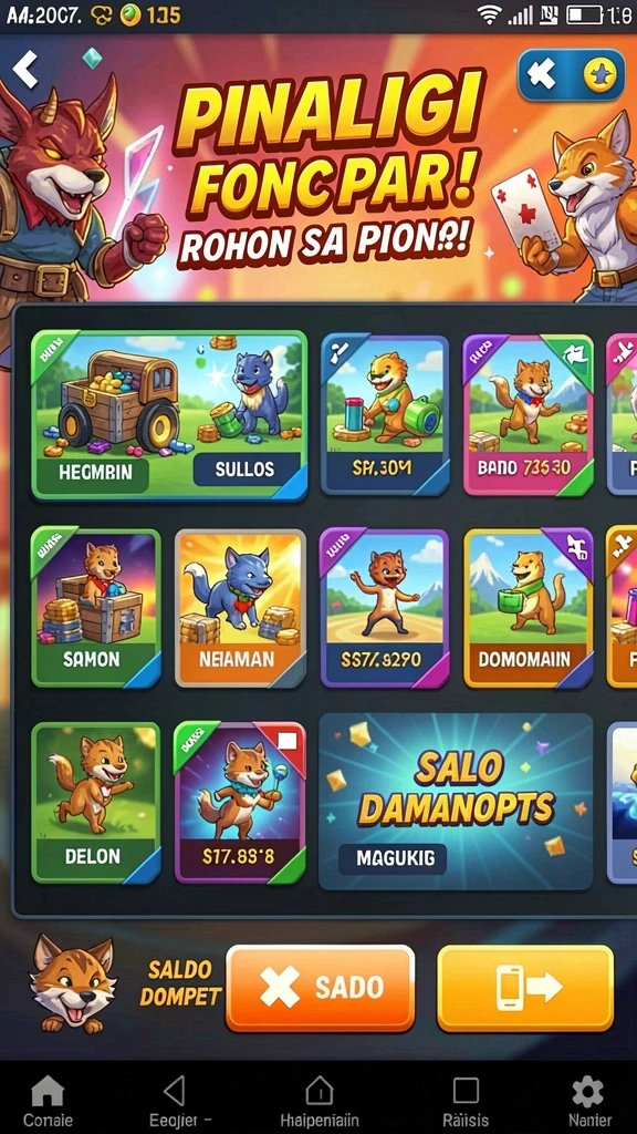 Screenshot tampilan permainan slot pertama yang menarik.