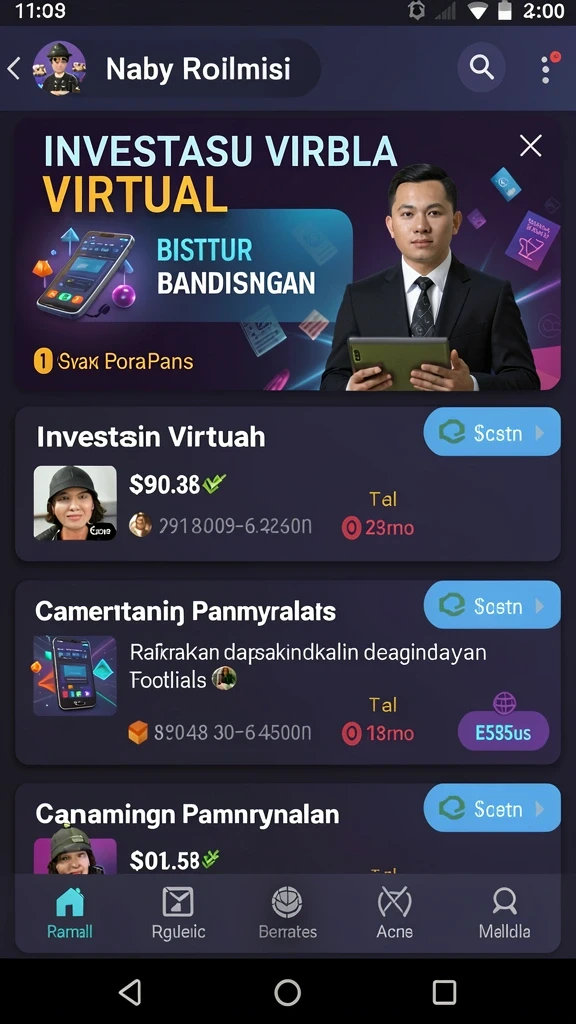 Tampilan awal yang memukau dan interaktif.