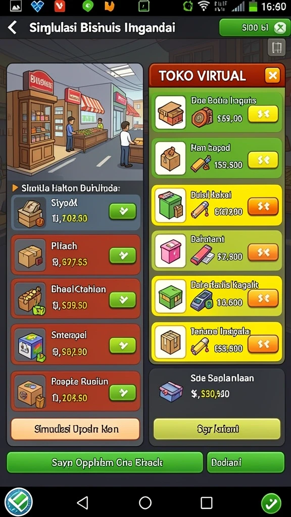 Tampilan antarmuka yang menarik dan user-friendly.