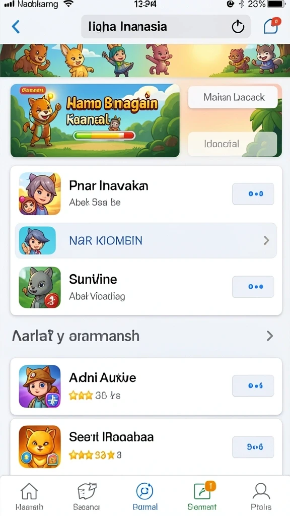 Screenshot saat saya memenangkan permainan.
