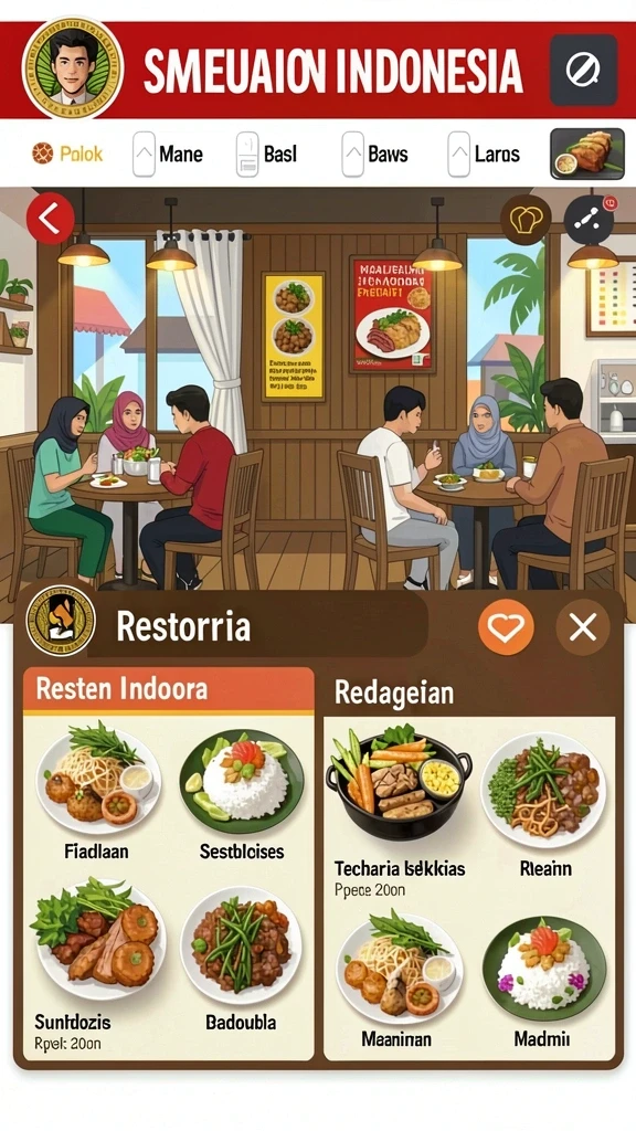 Tampilan menu utama yang menarik.